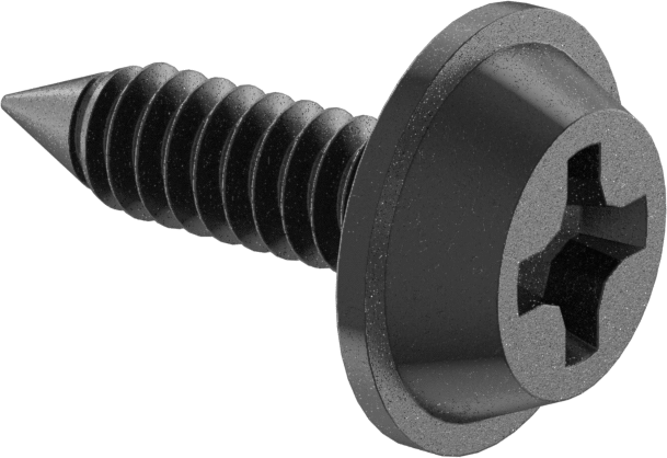 Phillips Flanşlı Ekstra Geniş Yuvarlak Başlı Vidalar, Metal için, Siyah Paslanma ve Aşınmaya Dayanıklı Çelik, Numara 6 Boyut, 1/2" Uzunlu…