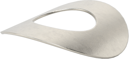 Paslanma ve Aşınmaya Dayanıklı Kavisli Disk Yaylar, 3/32" Mil Çapı için, 0.110" İç Çap, 0.225" Dış Çap, 0.0040 inç Kalınlık