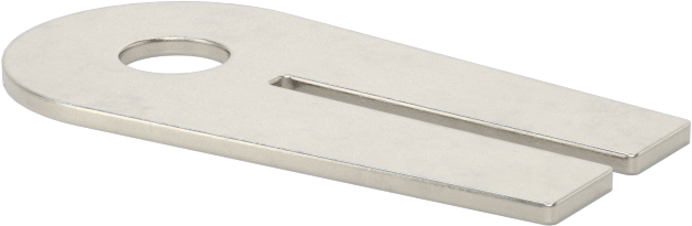18-8 Paslanmaz Çelik Tırnaklı Kilitli Pul, 10 Numaralı Vida Boyutu için — Çıkıntı, 0.036", 18-8 Stainless Steel, Stainless Steel