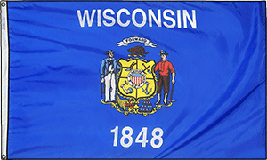 Wisconsin Eyalet Bayrağı, 3 Fit x 5 Fit