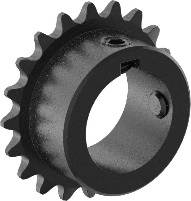 Çelik Tek Sıralı Dişli, ANSI 25 Makaralı Zincir ve 7/8" Mil Çapı için, 20 Diş