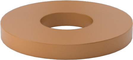 PEEK Plastik Pul, 5 numaralı vida boyutu için, 0.141" İç Çap, 0.350" Dış Çap, Bej