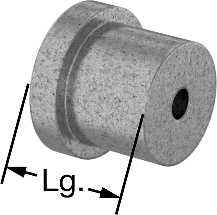 Yağ Dolgulu 841 Bronz Flanşlı Burçlu Yatak, 1/16" Mil Çapı ve 1/4" Gövde İç Çapı için, 1/4" Uzunluk — 1⁄4", 0.2502", 0.0627"