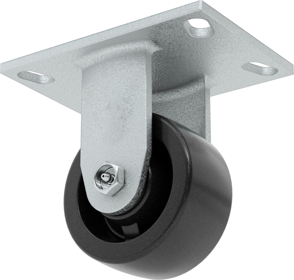 Yüksek Kapasiteli Spartan Tekerlek, 6-1/4" x 4-1/2" Plaka, 4" Çapında Fenolik Tekerlekli Sert