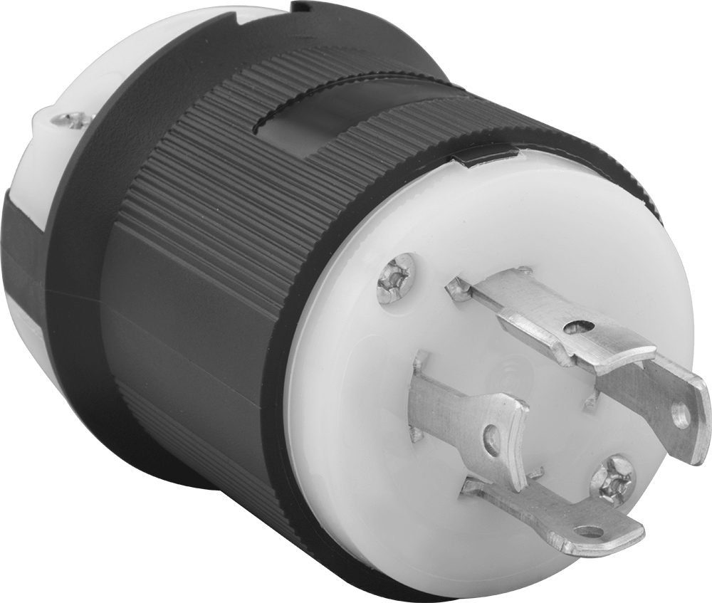 Premium Dönme Kilitli Konektör, Dört uçlu fiş, Topraklanmış, NEMA L17-30 — 600V AC, 30A, Erkek