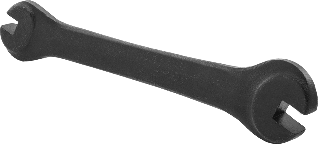 Siyah Oksit Çelik Çift Açık Uçlu Anahtar, Kare Açıklıklı, 3/16" x 1/4" Boyut, 4-1/4" Toplam Uzunluk