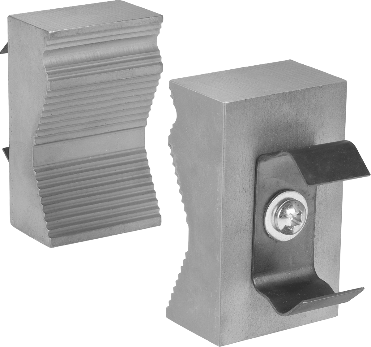 Wilton Model C-3 ve 10275 Ağır Hizmet Tezgah Mengene için V-Şekilli Çeneler — Tırtıklı, 1 1⁄4", V