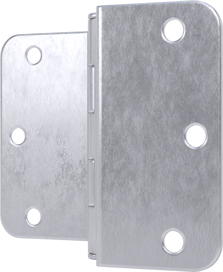 Delikli Ekstra Geniş Gömme Montajlı Menteşe, Nikel Kaplamalı Düşük Karbonlu Çelik, 3-1/2" Yükseklik x 1-5/8" Genişlik Yaprak