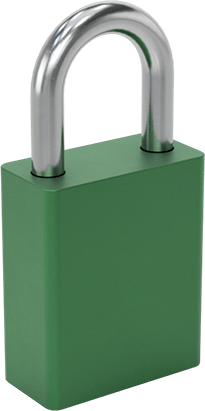 Masif Eloksallı Alüminyum Kilitli Asma Kilit, Yeşil American Lock 1105