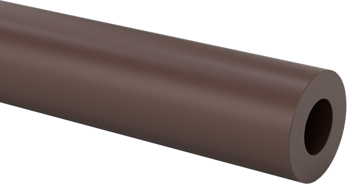 Kaygan Delrin® Asetal AF Reçine Tüpü, 1/16" Duvar Kalınlığı, 1/4" Dış Çap, 1/8" İç Çap