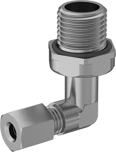 Hava ve Su için Pirinç Sıkıştırma Tüp Bağlantısı, Buna-N O-Ringli Dirsek
