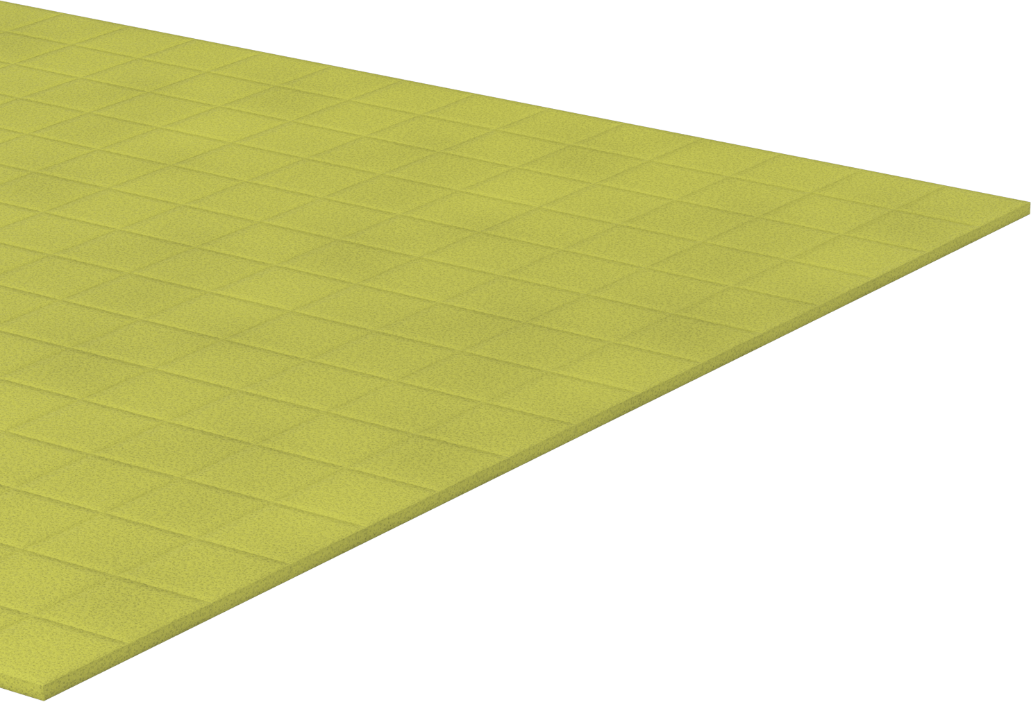 Sert PVC Köpük Çekirdek, Çentikli, 45" Genişlik x 48" Uzunluk, 3/8" Kalınlık