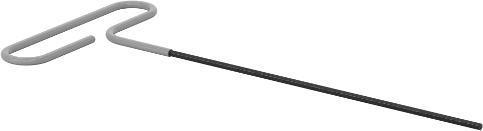 Yastıklı Tutamaklı Döngü T-Saplı Altıgen Anahtar, 2 mm Tahrik Boyutu, 6-5/8" Toplam Uzunluk