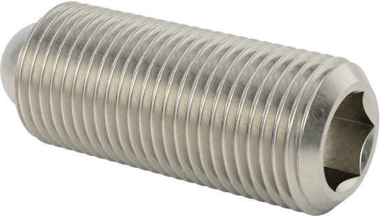 Ultra İnce Dişli Top Uçlu Setskur, 303 Paslanmaz Çelik, #6-80 Diş, 3/8" Uzunluk