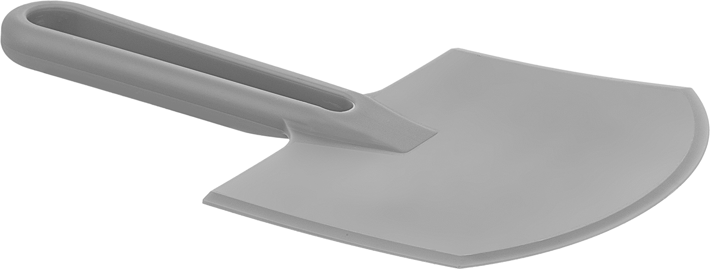 Yuvarlak Bıçaklı Plastik Kazıyıcı, Kulplu — Nylon, Plastic, Yarı Esnek, 6"