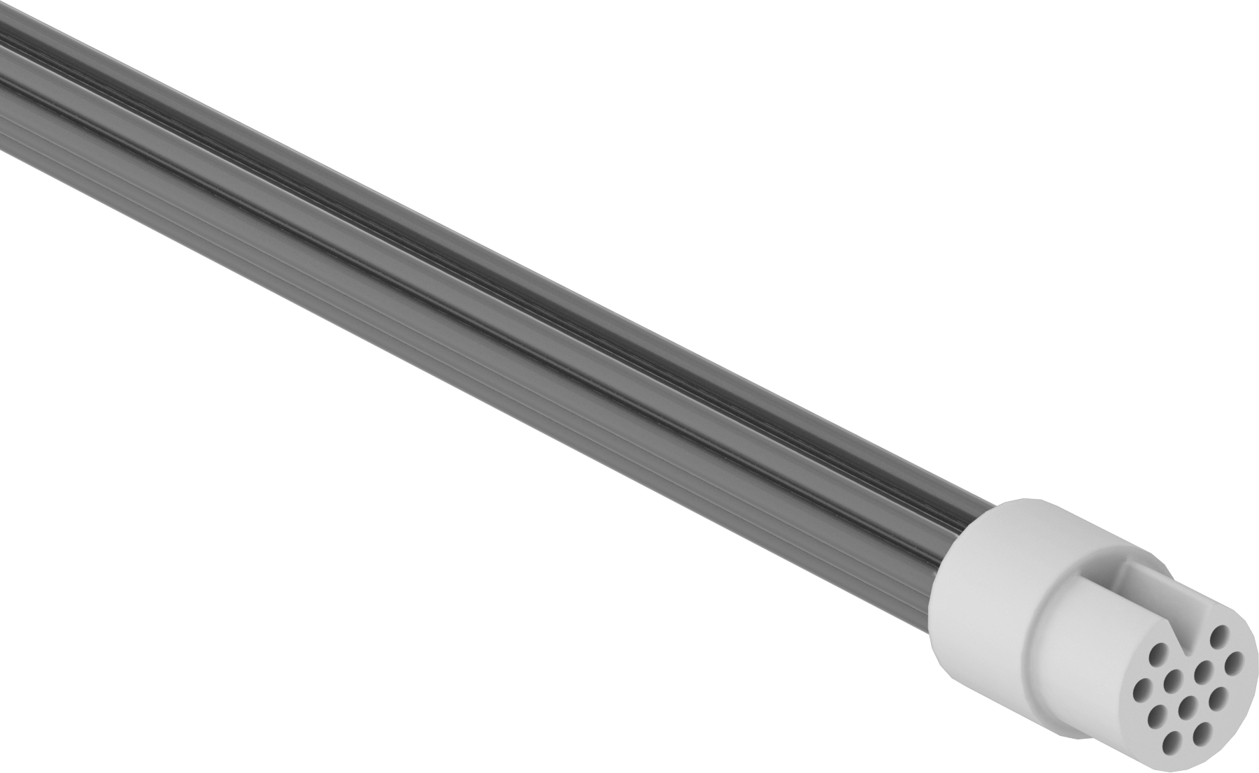 İtmeli Minyatür Mikro 360 Konektör, Tel Uçlu Bağlantılı V-Çentikli Fiş, 11 Kutup — 11, Tapa, 250° F