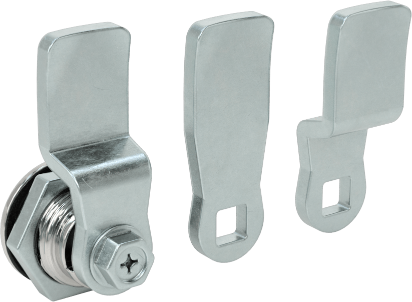 İki Yönlü Tahrikli Kam Kilidi, Sabit Mandal, Krom Kaplı Çinko, 1-1/8" Baş Çapı, 3 mm Anahtar