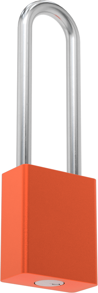 Masif Eloksallı Alüminyum Kilitli Asma Kilit, American Lock 1107, Turuncu, #427m5'e Ana Anahtarlı