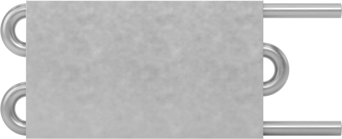 Soğuk Plaka, Bakır Borulu, 4 Geçiş, 6" Uzunluk x 3-1/2" Genişlik