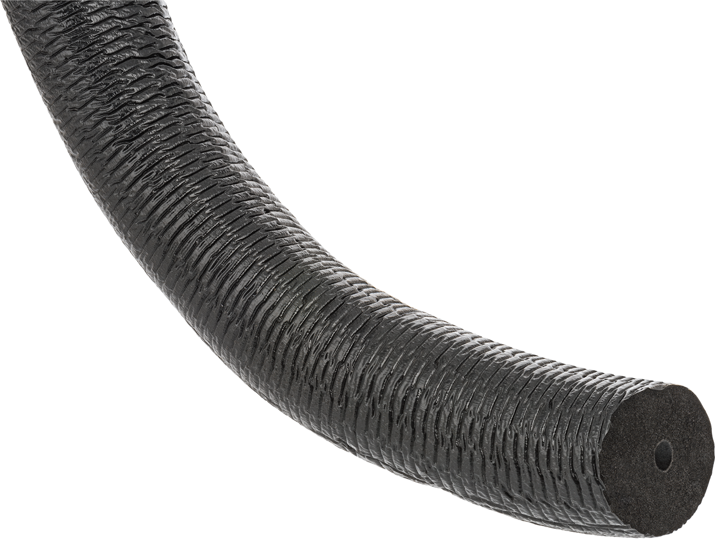UV'ye Dayanıklı Esnek Kauçuk Köpük Boru Yalıtımı, Kılıflı, 1/2" Duvar Kalınlığı, 1/4" İç Çap, 1-1/4" Dış Çap, 6 Fit Uzunluk