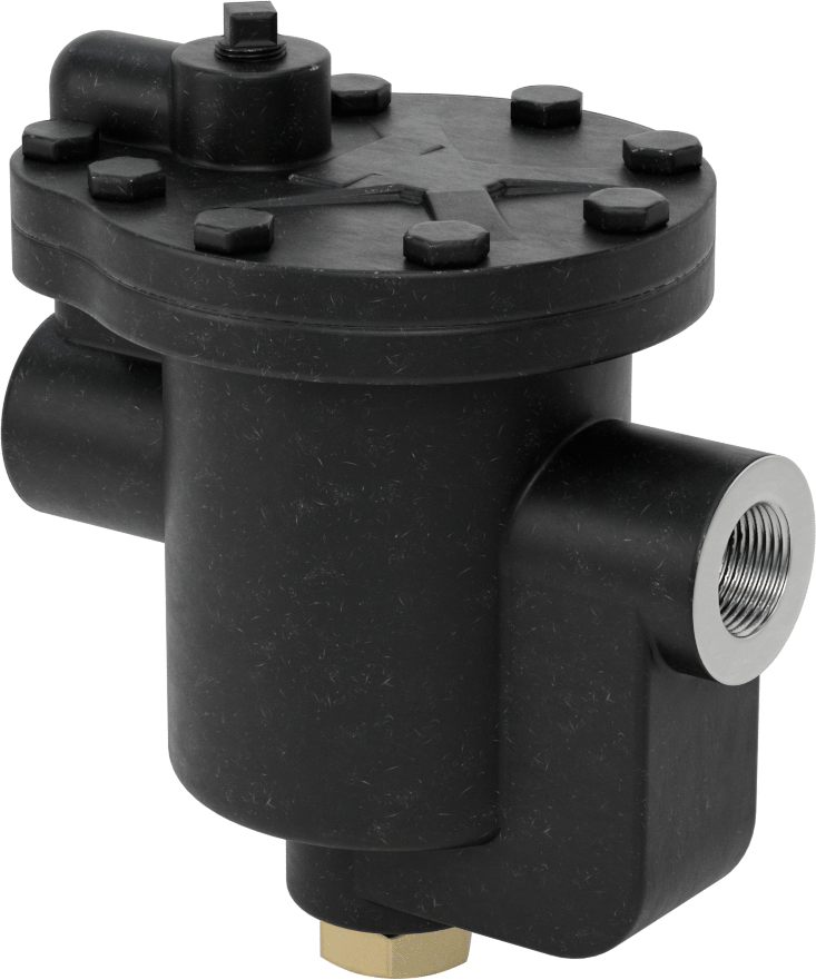 Yüksek Akışlı Demir Buhar Kapanı, 1 NPT Dişi, 15 PSI Maksimum, 8" Uzunluk
