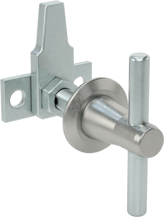 T-Kollu Çok Noktalı Mandal, Çinko Kaplı Çelik, 1/2" Maksimum Kalınlık için, Düz Kamlı