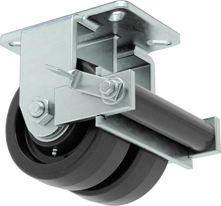 7-1/4" x 5-1/4" Plakalı Stronghart Tekerlek, Ekstra Yüksek Kapasiteli, Frenli ve 6 inç Çapında Fenolik Tekerlekli Sabit — 6", 3,200 lb.,…