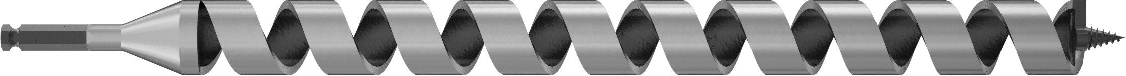 Ahşap için Talaş Temizleme Matkap Ucu, Hızlı Değiştirilebilir Altıgen Şaft, Yapışmaz Kaplamalı Çelik, 1-1/8" Boyut — 1 1⁄8", 18", Ahşap