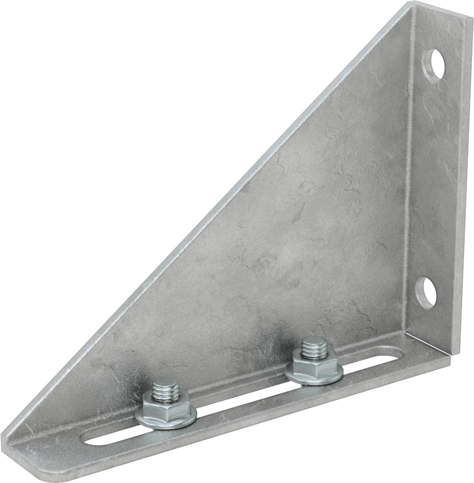 Kapılar için Toza Dayanıklı Makaralı Ray Adaptör Destek Braketi — Braket, Çelik, Galvanizli