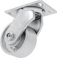 6-1/4" x 4-1/2" Plakalı Viking Tekerlek, Yüksek Kapasiteli