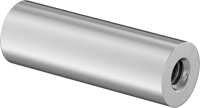 Dişli Yuvarlak Ayırıcı, 18-8 Paslanmaz Çelik, 1/8" Dış Çap, 3/8" Uzunluk, 0-80 Diş Boyutu
