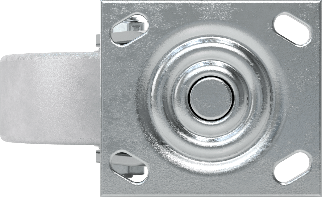 4-1/2" x 4" Plakalı Yüksek Kapasiteli Spartan Tekerlek, 6 inç Çapında Korumalı Yataklı Metal Tekerlekli Döner Ayak