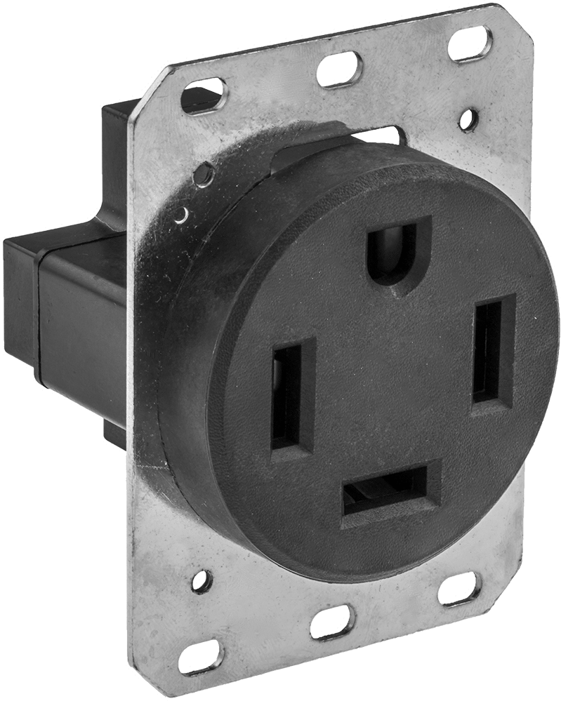Premium Düz Bıçaklı Konektör, Dört yuvalı dişi priz, NEMA 14-60 — 125V AC/250V AC, Dişi, 60A