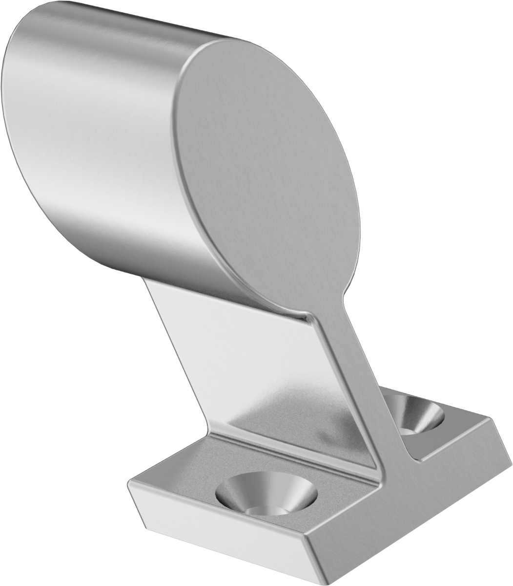 1" Dış Çaplı Ray için Paslanmaz Çelik Giydirme Çerçeve Rayı Ucu — 316 Stainless Steel, Stainless Steel, Ray Ucu, 1"