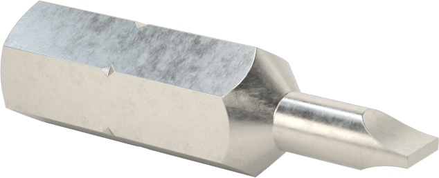 Paslanmaz Çelik Vidalar için Yarık Uç, 1/4 Altıgen Şaft, 1/8" Boyut