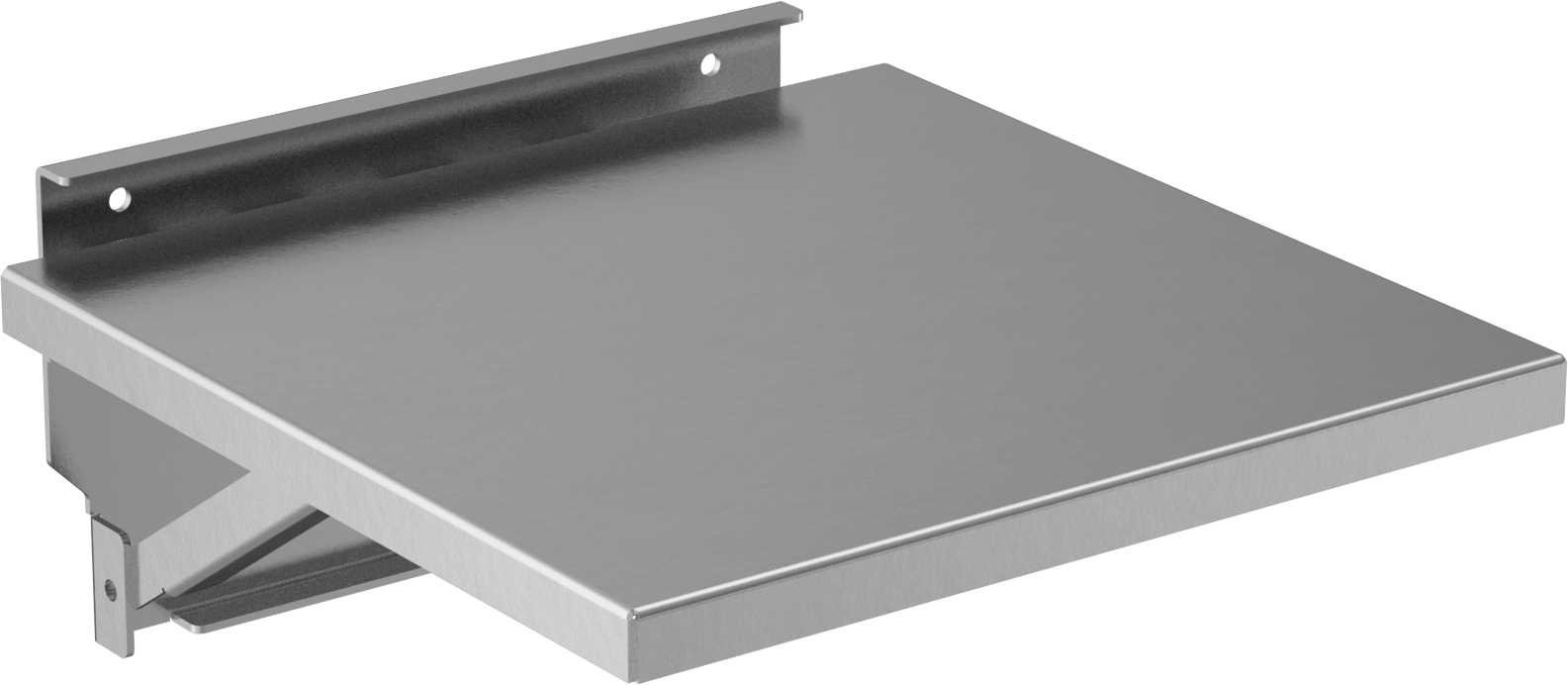 Katlanabilir Raf, Paslanmaz Çelik, 5-3/4" Yükseklik x 12" Genişlik x 12" Derinlik
