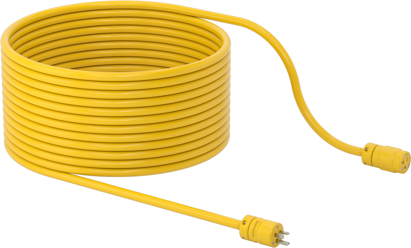 Uzatma Kablosu, Aşınmaya Dayanıklı, NEMA 5-20, 25' Uzunluk, 12 AWG