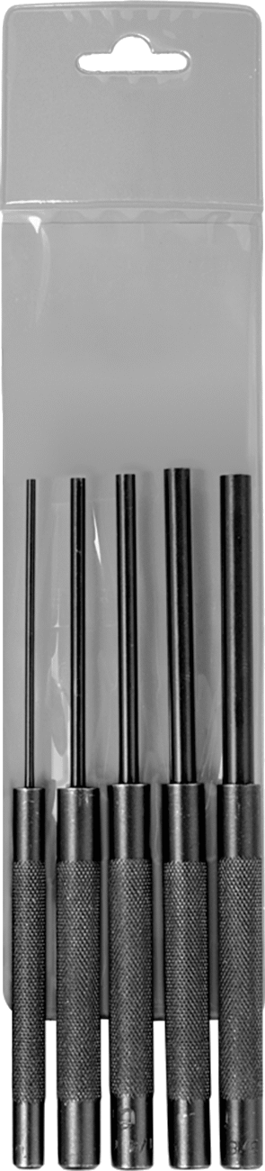 Yuvarlak Kol Pimi Çıkarma Zımba Seti, 5 Parça, 1/8", 3/16", 1/4", 5/16" ve 3/8" Pim Çapı