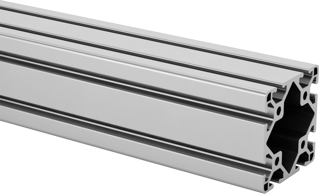 T-Yivli Çerçeve Rayı, Dörtlü Ray, Pürüzsüz, Gümüş, 50 mm Yükseklik x 50 mm Genişlik — 50mm, Gümüş, 50mm