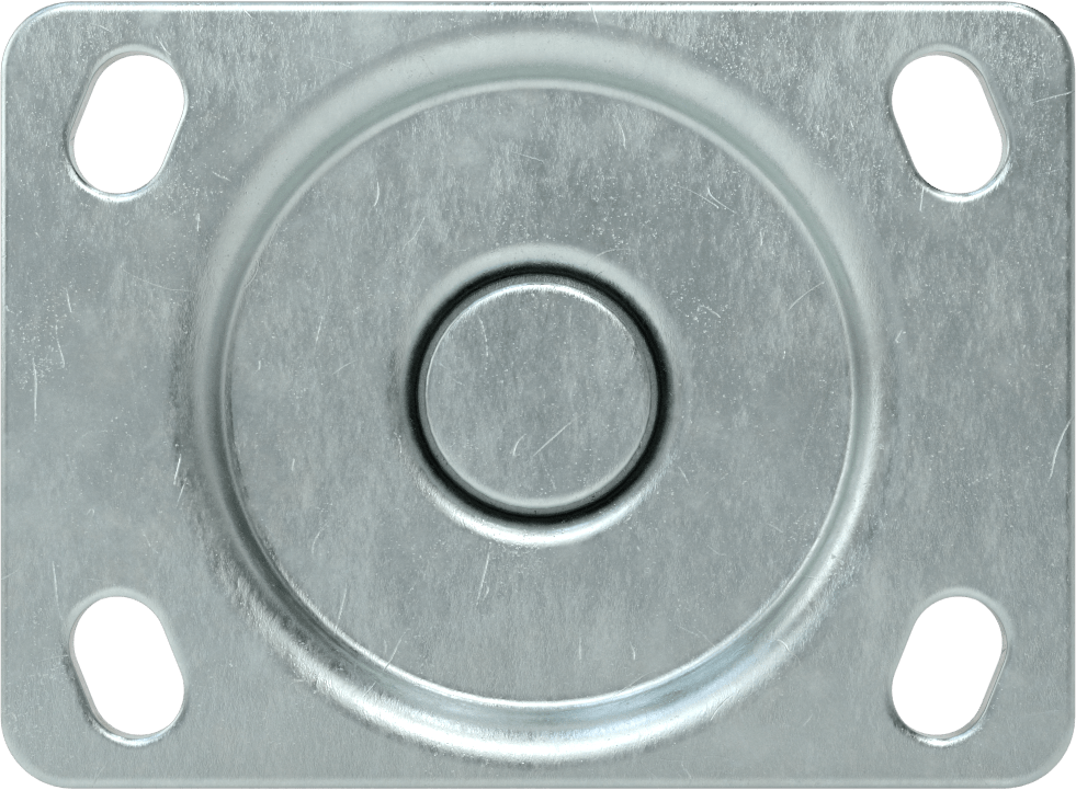 3-3/4" x 2-3/4" Plakalı Parlak Yüzeyli Tekerlek, 3 inç Çapında Naylon Tekerlekli Sert