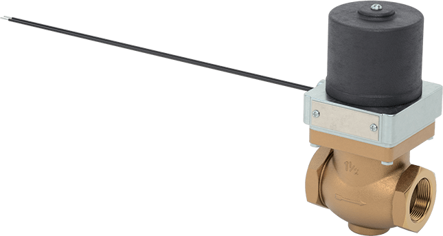 Buna-N Contalı Bronz Solenoid Açma/Kapama Vanası, Normalde Kapalı