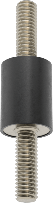 Doğal Kauçuk Titreşim Sönümleyici Sandviç Montaj, M4 x 0.7 mm Dişli Çelik Saplama, 7 lb Kapasite