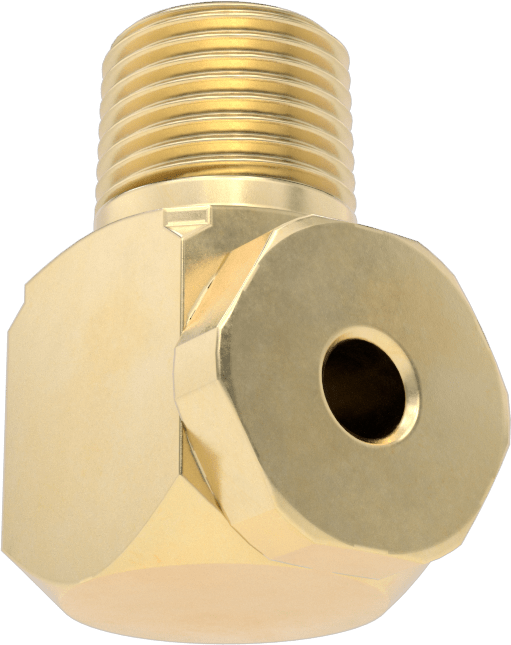 Pirinç Dik Açı İçi Boş Konik Püskürtme Nozulu, 1/2 NPT Erkek, 20 PSI'da 3.5 gpm