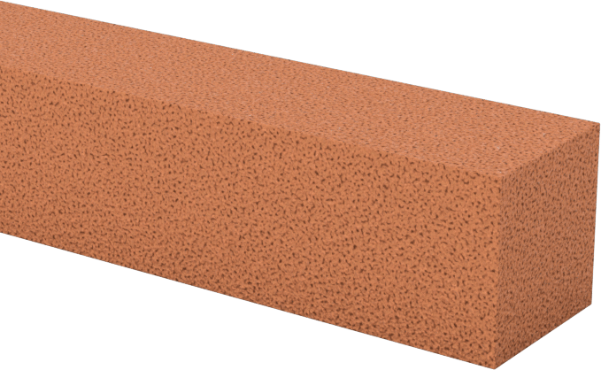 Çelik için Tıkanmaya Dayanıklı Parlatma Taşı, Alüminyum Oksit, Düz Kare, 240 Kum, 4" Uzunluk x 1/4" Genişlik