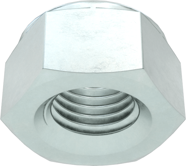Yüksek Mukavemetli Çelik Naylon Ekli Kilit Somunu, Sınıf 10, M8 x 1 mm İnce Diş, 13 mm Genişlik, 8 mm Yükseklik