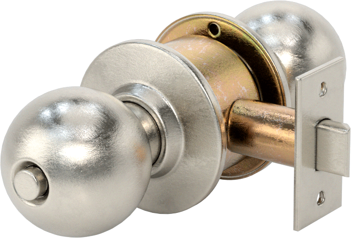 Assa Abloy Accentra (Yale) 4600 Kapı Topuzu, 8 Para Yiv, Anahtar ve Düğme Kilitli, 2-3/8" Boğaz Mesafesi