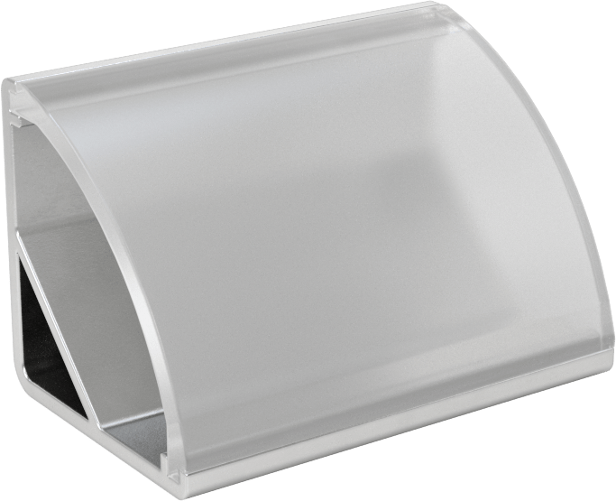 Bant Işık için 3.3 Fit Uzunluğunda Açılı Profil Kanalı — Gümüş, 3.3 ft., 5⁄8", 16 mm
