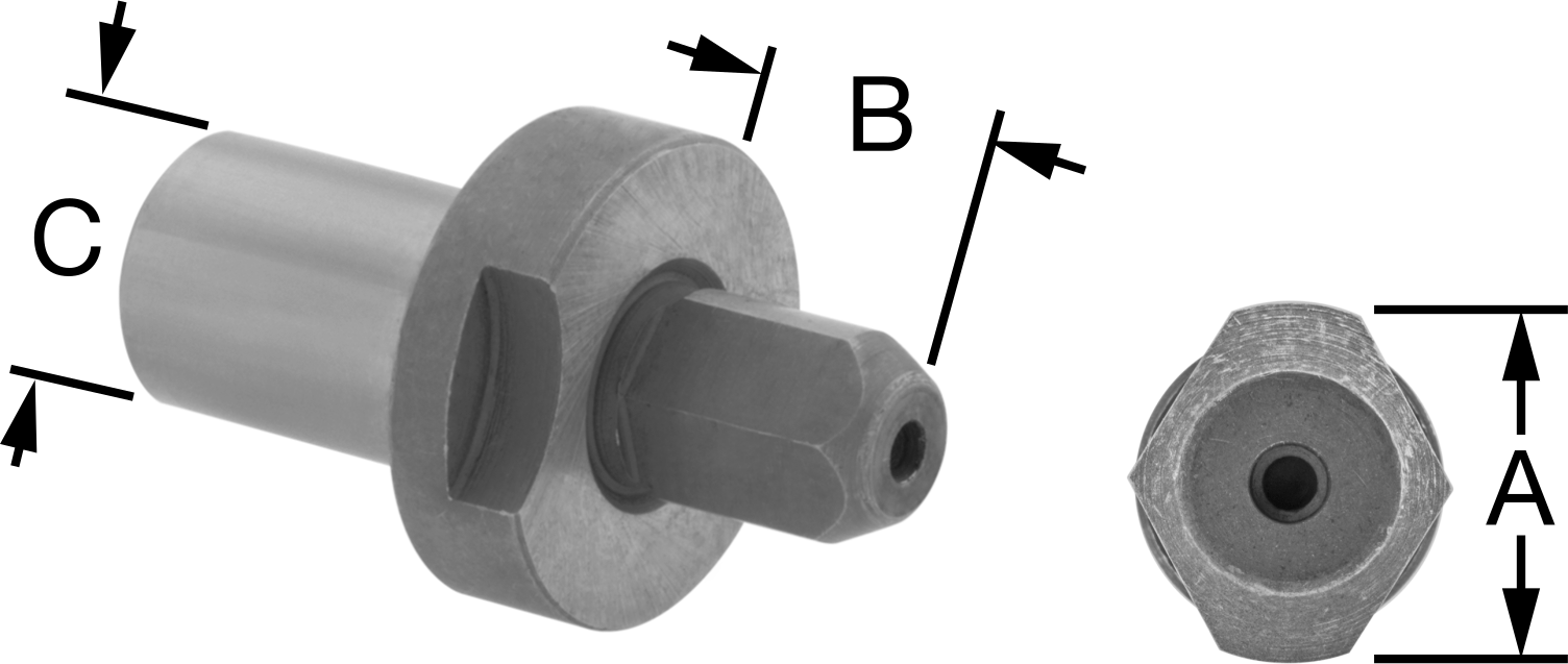 Çıkarılabilir Yerleştirme Pimi, 1/8" Çap x 7/16" Yüksekliğinde Elmas Başlık