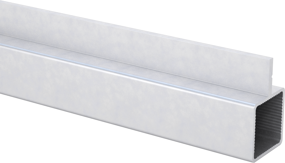 Pres Geçmeli Çerçeve Bağlantı Elemanı, Standart Ray, Tek Flanşlı, 1" Yükseklik x 1" Genişlik — Ray, Alüminyum, 1"