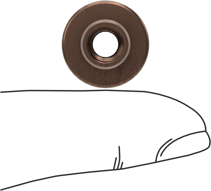 Bronz Kaplamalı Çelik Varil Bağlama, 1/4"-20, 0.472 inç Uzunluk